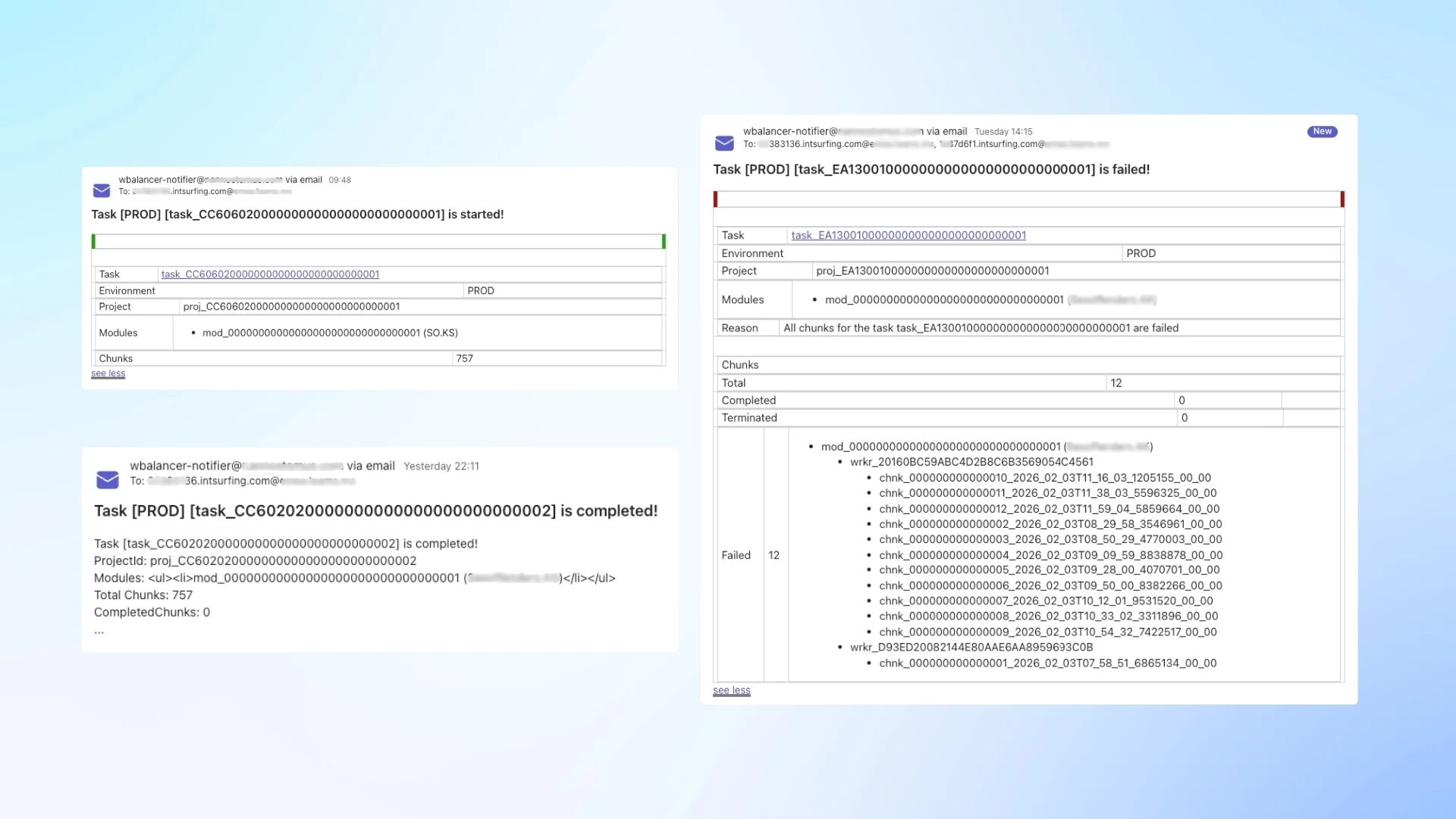 Monitoring and error handling for scheduled web data collection